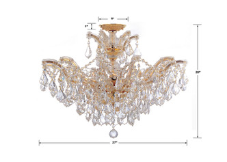 Maria Theresa Six Light Semi Flush Mount (4439-GD-CL-MWP_CEILING)
