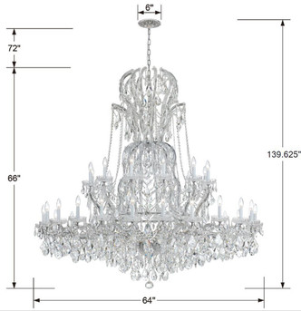 Maria Theresa 37 Light Chandelier (4460-CH-CL-MWP)