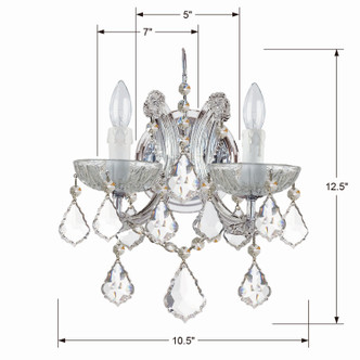 Maria Theresa Two Light Wall Sconce (4472-CH-CL-MWP)