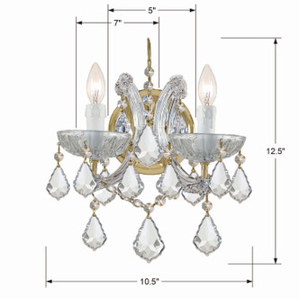 Maria Theresa Two Light Wall Sconce (4472-GD-CL-S)