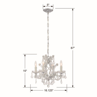 Maria Theresa Four Light Mini Chandelier (4474-CH-CL-I)