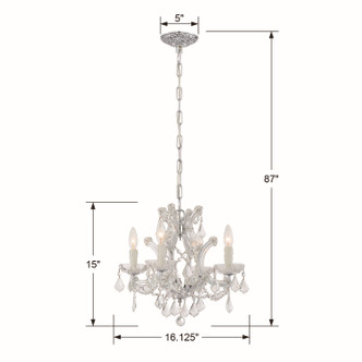 Maria Theresa Four Light Mini Chandelier (4474-CH-CL-MWP)
