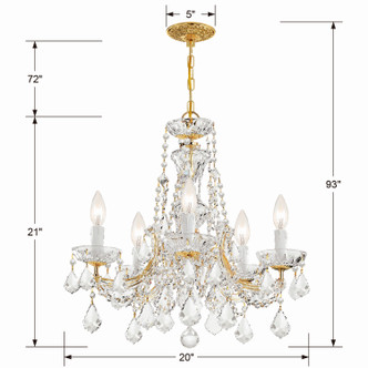 Maria Theresa Five Light Mini Chandelier (4476-GD-CL-S)