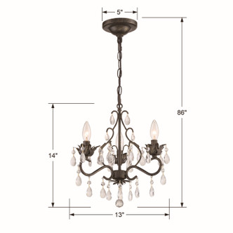 Paris Market Three Light Mini Chandelier (4534-EB-CL-MWP)