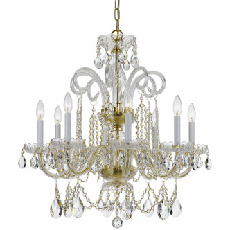 Crystorama - 5008-PB-CL-SAQ - Eight Light Chandelier - Traditional Crystal - Polished Brass Crystorama - 5008-PB-CL-SAQ - Eight Light Chandelier - Traditional Crystal - Polished Brass
