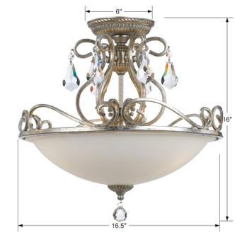 Ashton Three Light Semi Flush Mount (5010-OS-CL-MWP)