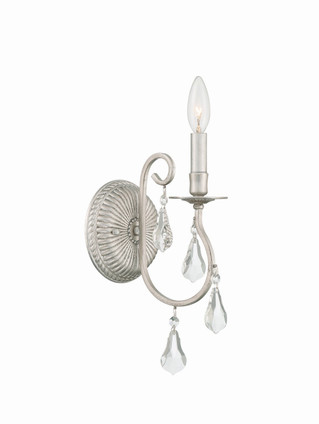 Crystorama - 5011-OS-CL-MWP - One Light Wall Sconce - Ashton - Olde Silver Crystorama - 5011-OS-CL-MWP - One Light Wall Sconce - Ashton - Olde Silver