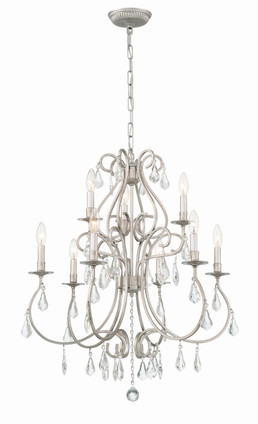 Crystorama - 5019-OS-CL-MWP - Nine Light Chandelier - Ashton - Olde Silver Crystorama - 5019-OS-CL-MWP - Nine Light Chandelier - Ashton - Olde Silver