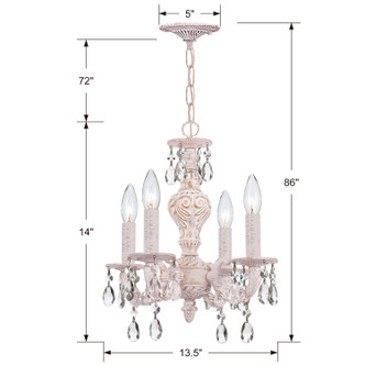 Paris Market Four Light Mini Chandelier (5024-AW-CL-SAQ) Paris Market Four Light Mini Chandelier (5024-AW-CL-SAQ)