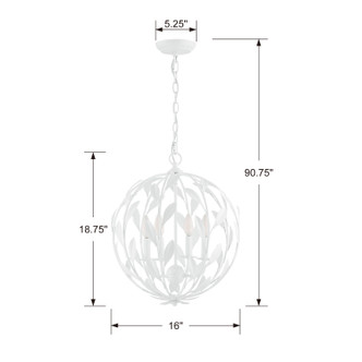 Broche Four Light Chandelier (504-MT)