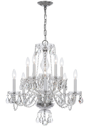 Crystorama - 5080-CH-CL-MWP - Ten Light Chandelier - Traditional Crystal - Polished Chrome Crystorama - 5080-CH-CL-MWP - Ten Light Chandelier - Traditional Crystal - Polished Chrome