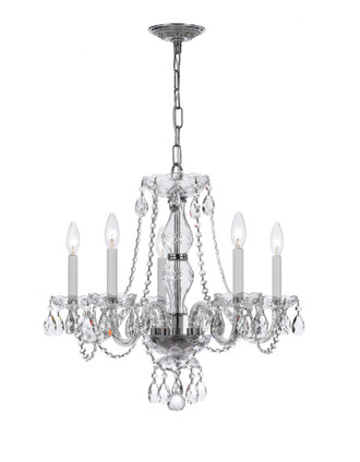 Crystorama - 5085-CH-CL-S - Five Light Chandelier - Traditional Crystal - Polished Chrome