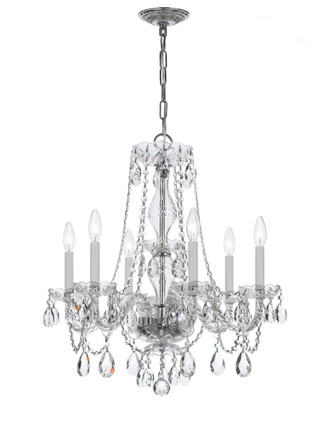 Crystorama - 5086-CH-CL-S - Six Light Chandelier - Traditional Crystal - Polished Chrome Crystorama - 5086-CH-CL-S - Six Light Chandelier - Traditional Crystal - Polished Chrome