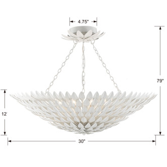 Broche Eight Light Semi Flush Mount (519-MT_CEILING)
