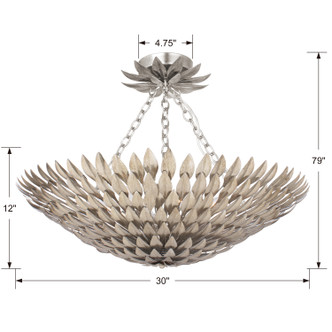 Broche Eight Light Semi Flush Mount (519-SA_CEILING)