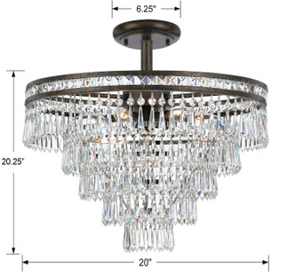 Mercer Seven Light Semi Flush Mount (5264-EB-CL-MWP_CEILING)