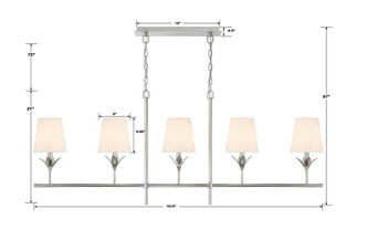 Broche Five Light Chandelier (537-SA)