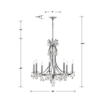 Cedar Eight Light Chandelier (5938-CH-CL-MWP)