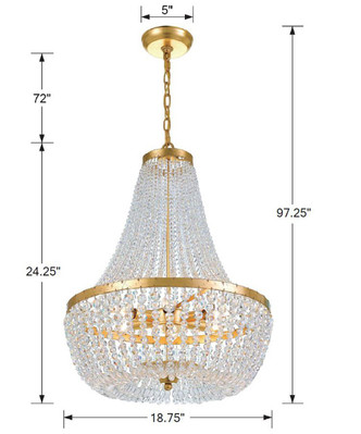 Rylee Six Light Chandelier (608-GA)
