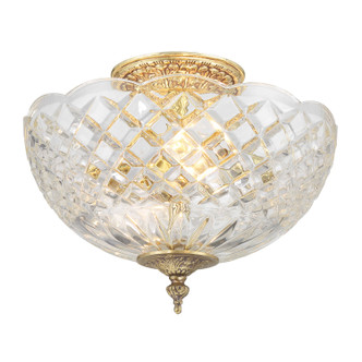 Crystorama - 66-CT-OB - Two Light Semi Flush Mount - Milton - Olde Brass