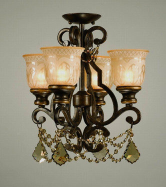 Norwalk Four Light Mini Chandelier (7504-BU-GT-S)