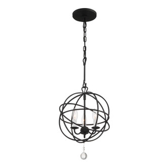 Solaris Three Light Mini Chandelier (9225-BK)