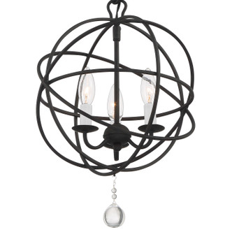 Solaris Three Light Mini Chandelier (9225-BK) Solaris Three Light Mini Chandelier (9225-BK)