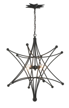Crystorama - 9236-BK - Four Light Chandelier - Astro - Black
