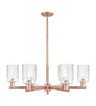 Innovations - 716-6CR-AC-G342 - Six Light Chandelier - Arcadia - Antique Copper