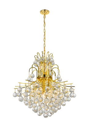 Elegant Lighting - V8002D22G/RC - 11 Light Chandelier - Toureg - Gold Elegant Lighting - V8002D22G/RC - 11 Light Chandelier - Toureg - Gold