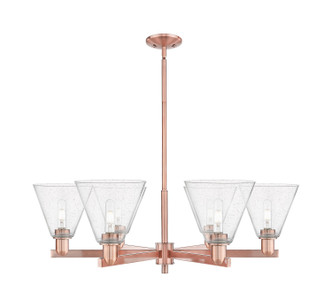 Innovations - 716-6CR-AC-GBC-84 - Six Light Chandelier - Arcadia - Antique Copper
