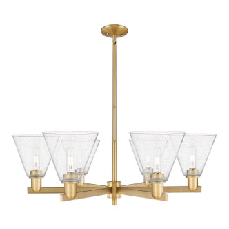 Innovations - 716-6CR-BB-GBC-84 - Six Light Chandelier - Arcadia - Brushed Brass