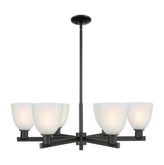 Innovations - 716-6CR-BK-G381 - Six Light Chandelier - Arcadia - Matte Black