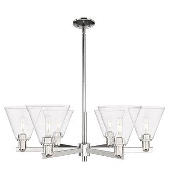 Innovations - 716-6CR-PN-GBC-82 - Six Light Chandelier - Arcadia - Polished Nickel