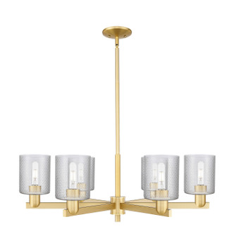 Innovations - 716-6CR-SG-G112 - Six Light Chandelier - Arcadia - Satin Gold