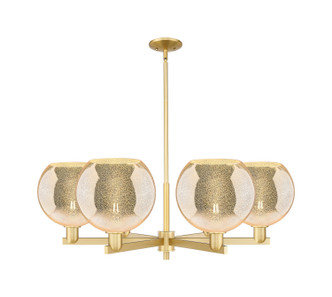 Innovations - 716-6CR-SG-G128-10 - Six Light Chandelier - Arcadia - Satin Gold