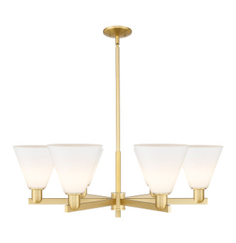 Innovations - 716-6CR-SG-GBC-81 - Six Light Chandelier - Arcadia - Satin Gold