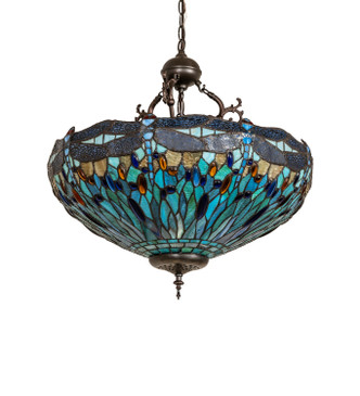 Tiffany Hanging Head Dragonfly Three Light Pendant (286479)