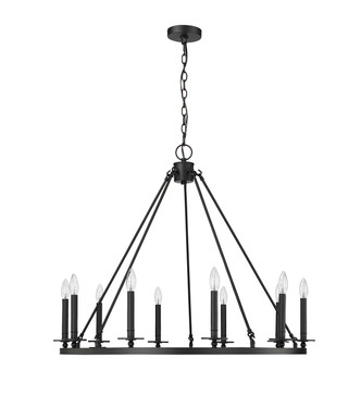 Millennium - 46710-MB - Ten Light Chandelier - Florence - Matte Black