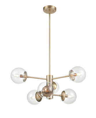 Millennium - 8156-MG - Six Light Chandelier - Avell - Modern Gold