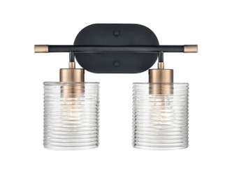 Millennium - 9412-MB/MG - Two Light Vanity - Renitta - Matte Black/Modern Gold
