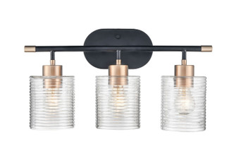 Millennium - 9413-MB/MG - Three Light Vanity - Renitta - Matte Black/Modern Gold