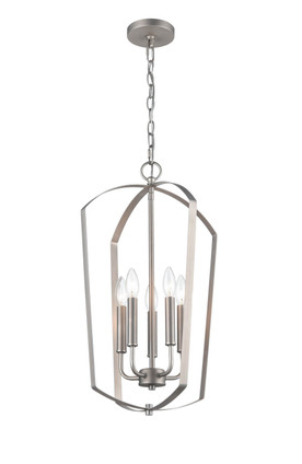 Millennium - 9825-SN - Five Light Chandelier - Ivey Lake - Satin Nickel