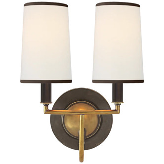 manufacturer_finish:Bronze with Antique Brass|manufacturer_glass:4 x 4.5 x 6 Linen with Black Trim