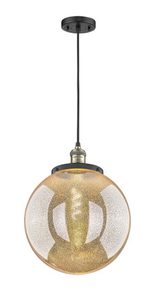 Innovations - 201C-BAB-G208-14 - One Light Mini Pendant - Franklin Restoration - Black Antique Brass