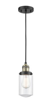 Innovations - 201C-BAB-G312 - One Light Mini Pendant - Franklin Restoration - Black Antique Brass