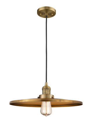 Innovations - 201C-BB-MFR-BB-16 - One Light Mini Pendant - Franklin Restoration - Brushed Brass