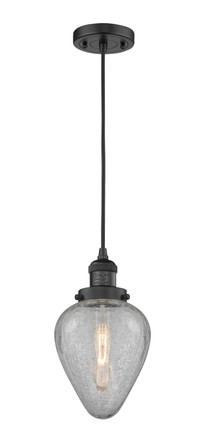 Innovations - 201C-BK-G165-LED - LED Mini Pendant - Franklin Restoration - Matte Black