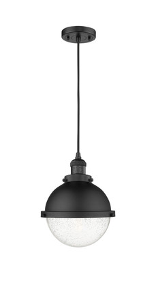 Innovations - 201C-BK-HFS-84-BK-LED - LED Mini Pendant - Franklin Restoration - Matte Black