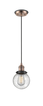 Innovations - 201CBP-ACBK-G204-6 - One Light Mini Pendant - Franklin Restoration - Antique Copper
